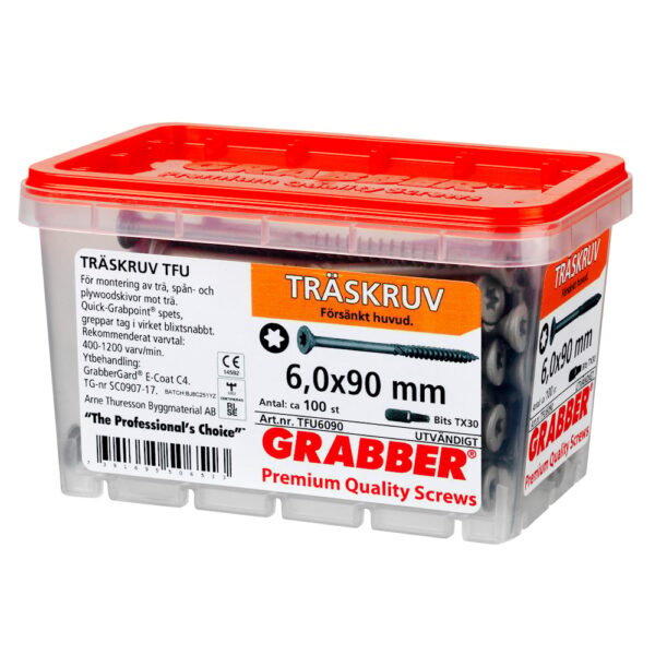 TRÄSKRUV 6,0x90 100st